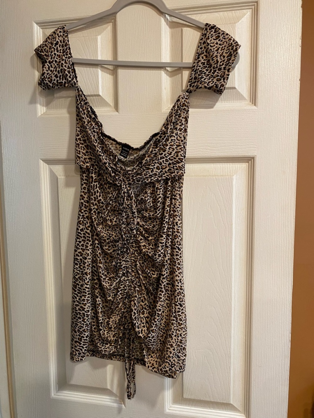 SHEIN Leopard Print Mini Dress in Brown and Black